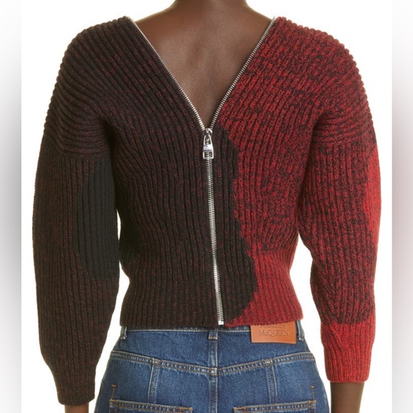 NWT Alexander McQueen colorblock zipped sweater sz Small HP Pick!💕 - Picture 4 of 10